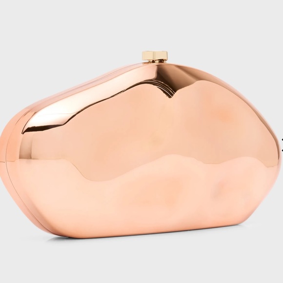 Cult Gaia The Caldera Metallic Clutch Bag in copper - NWT with dust bag - Picture 7 of 12